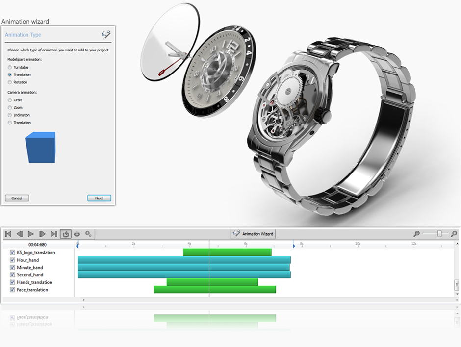 KeyShot 3D animation